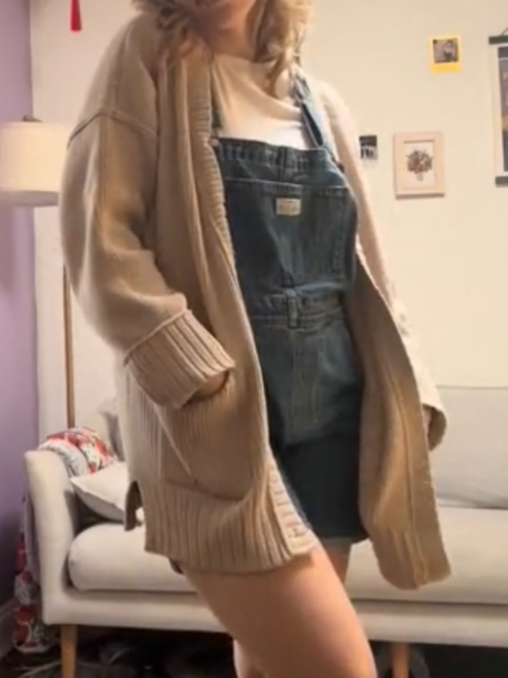 LEVI'S Women's Blue Denim Shortalls (Overalls) Size Small.